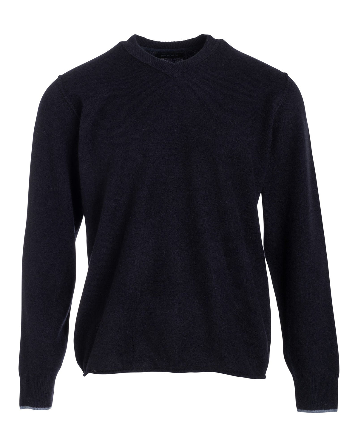 Cashmere V-Neck Sweater with Contrast Trim