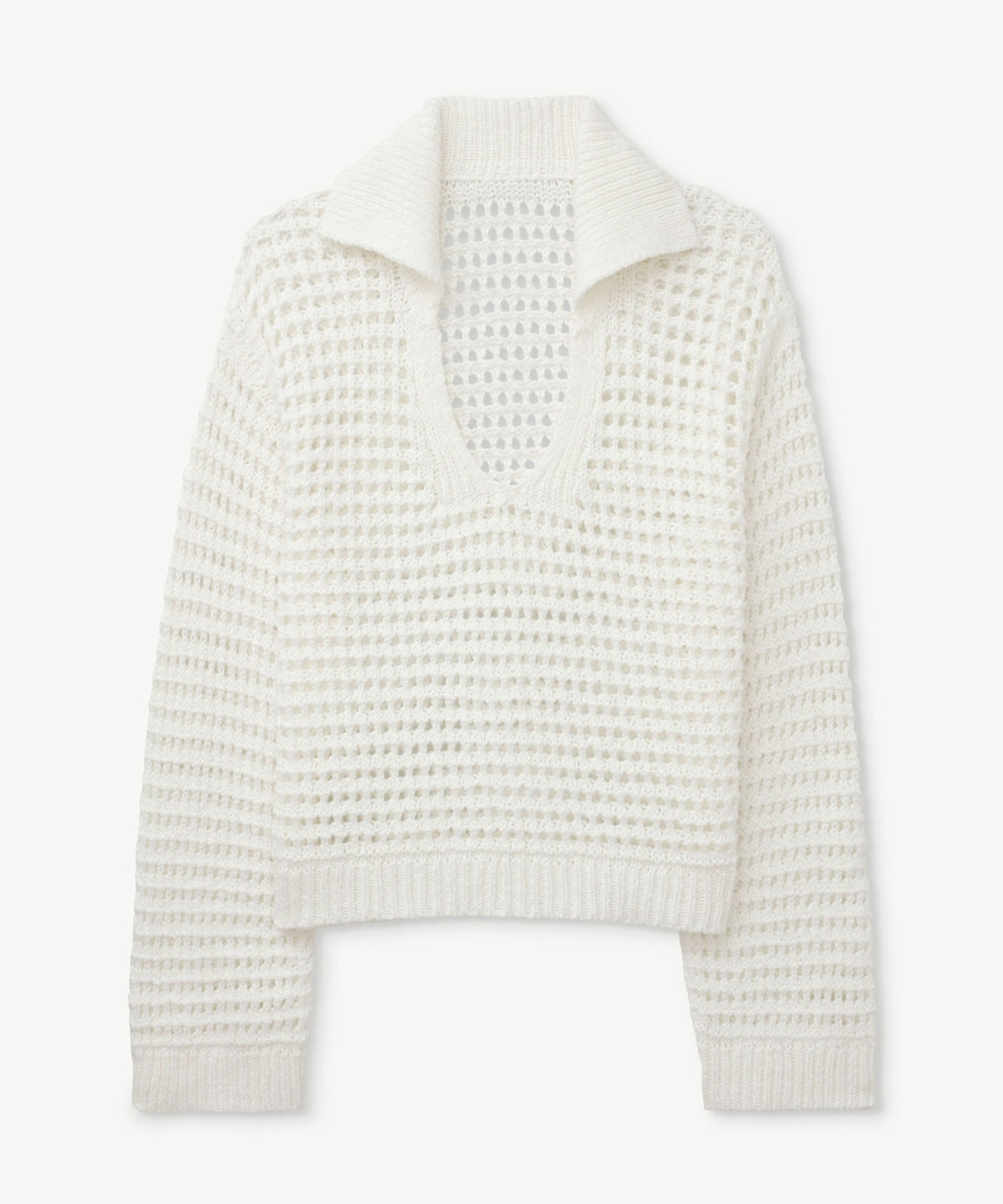 Luxe Chunky Cotton Pointelle Stitch Polo