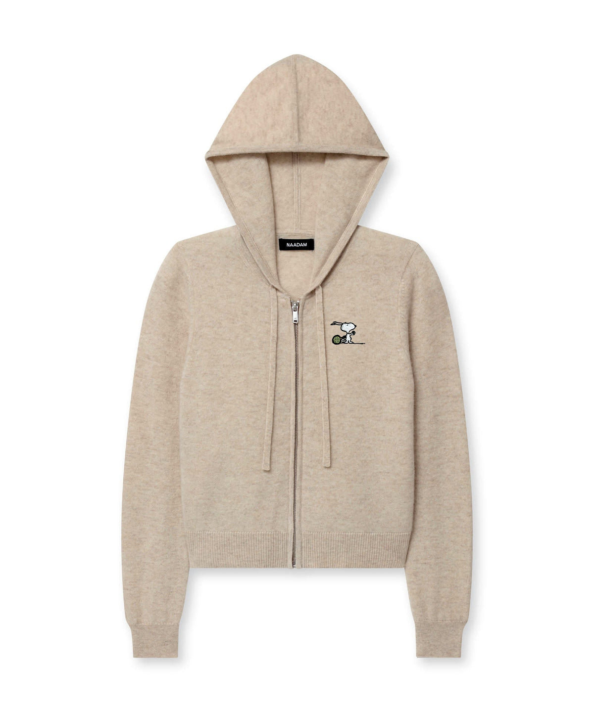 Women's Snoopy Tennis Signature Cashmere Cropped Zip Up Hoodie
