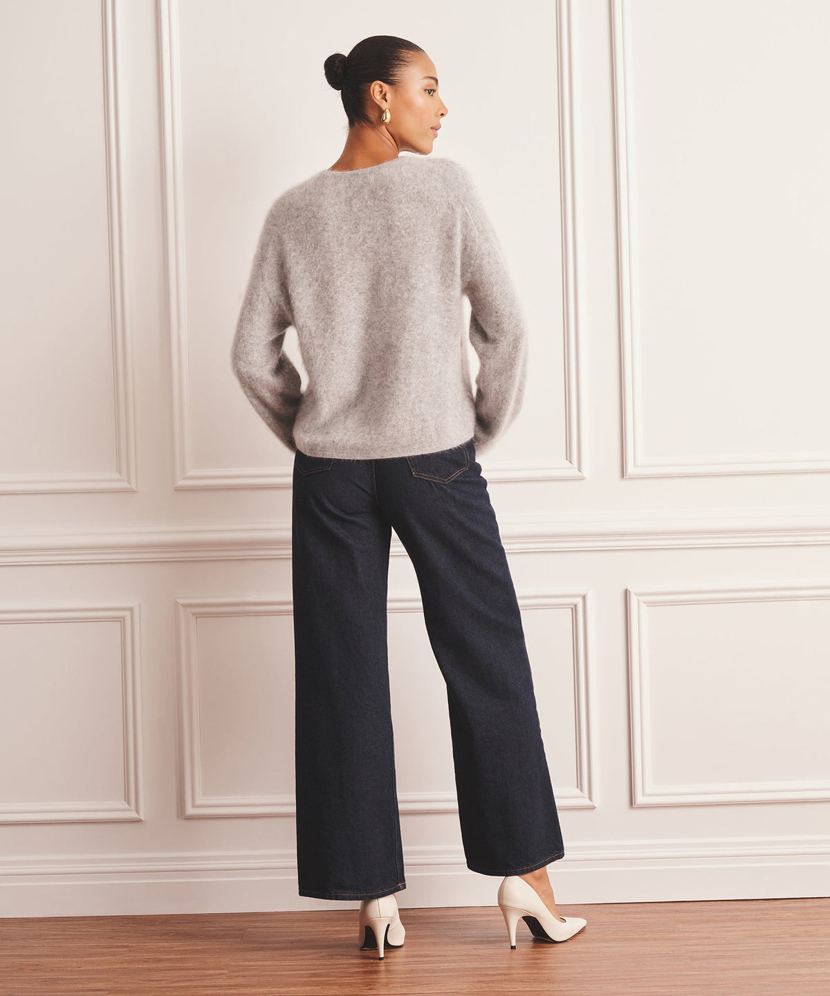 Brushed Luxe Cashmere Crewneck Sweater