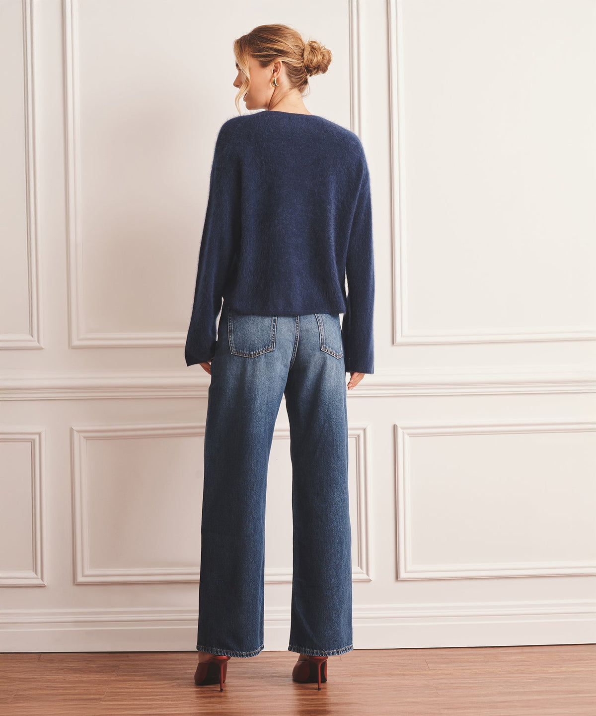 Brushed Luxe Cashmere Crewneck Sweater