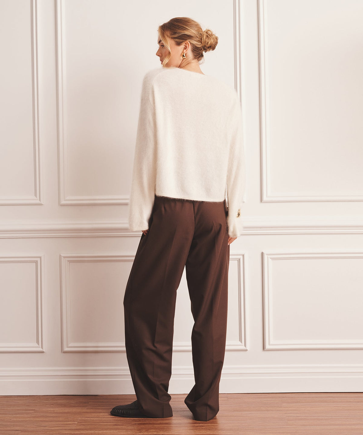 Brushed Luxe Cashmere Crewneck Sweater