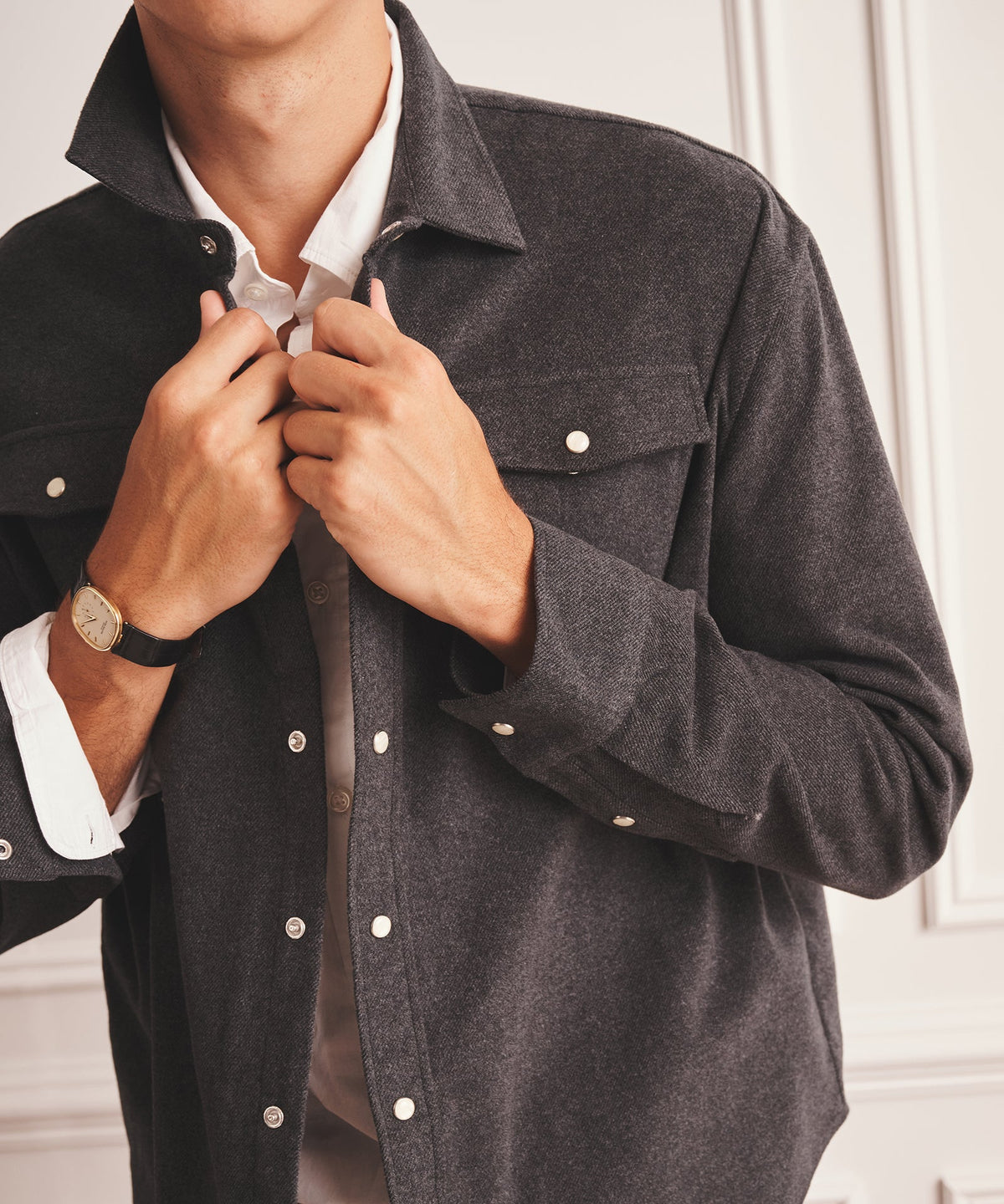 Brushed Cotton Shirt Jacket