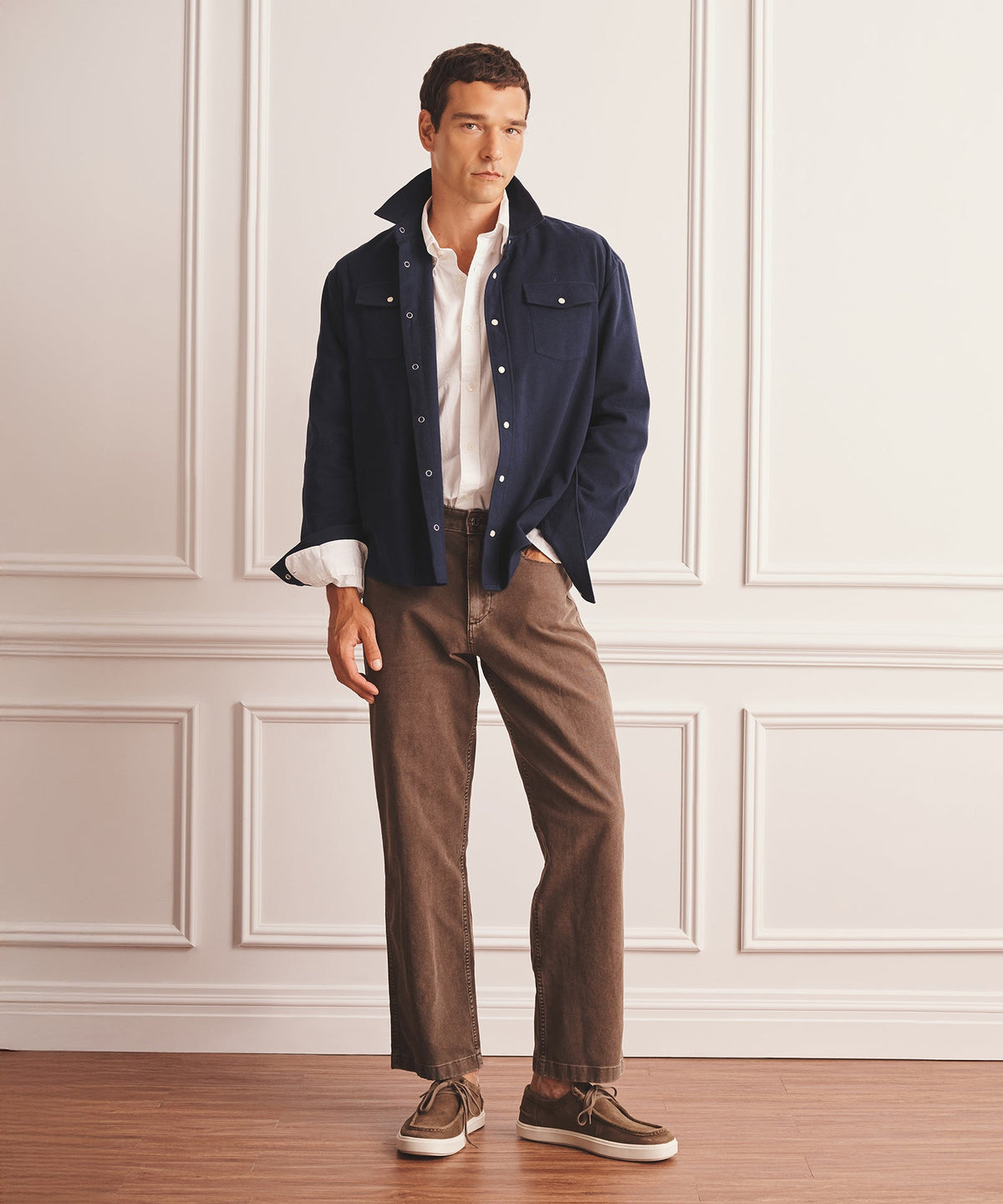 Brushed Cotton Shirt Jacket