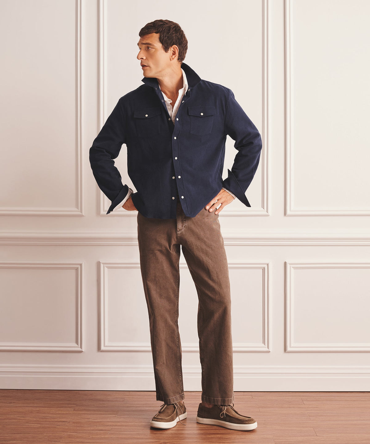 Brushed Cotton Shirt Jacket