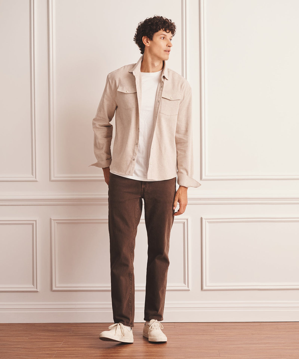Brushed Cotton Shirt Jacket