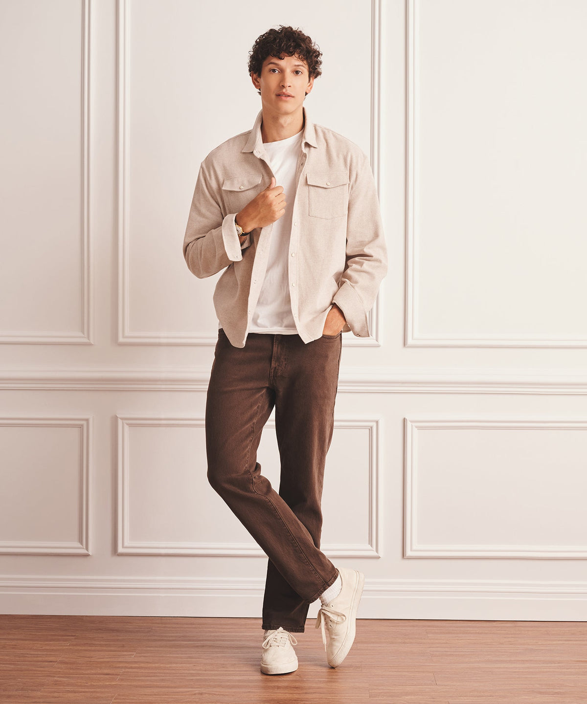 Brushed Cotton Shirt Jacket