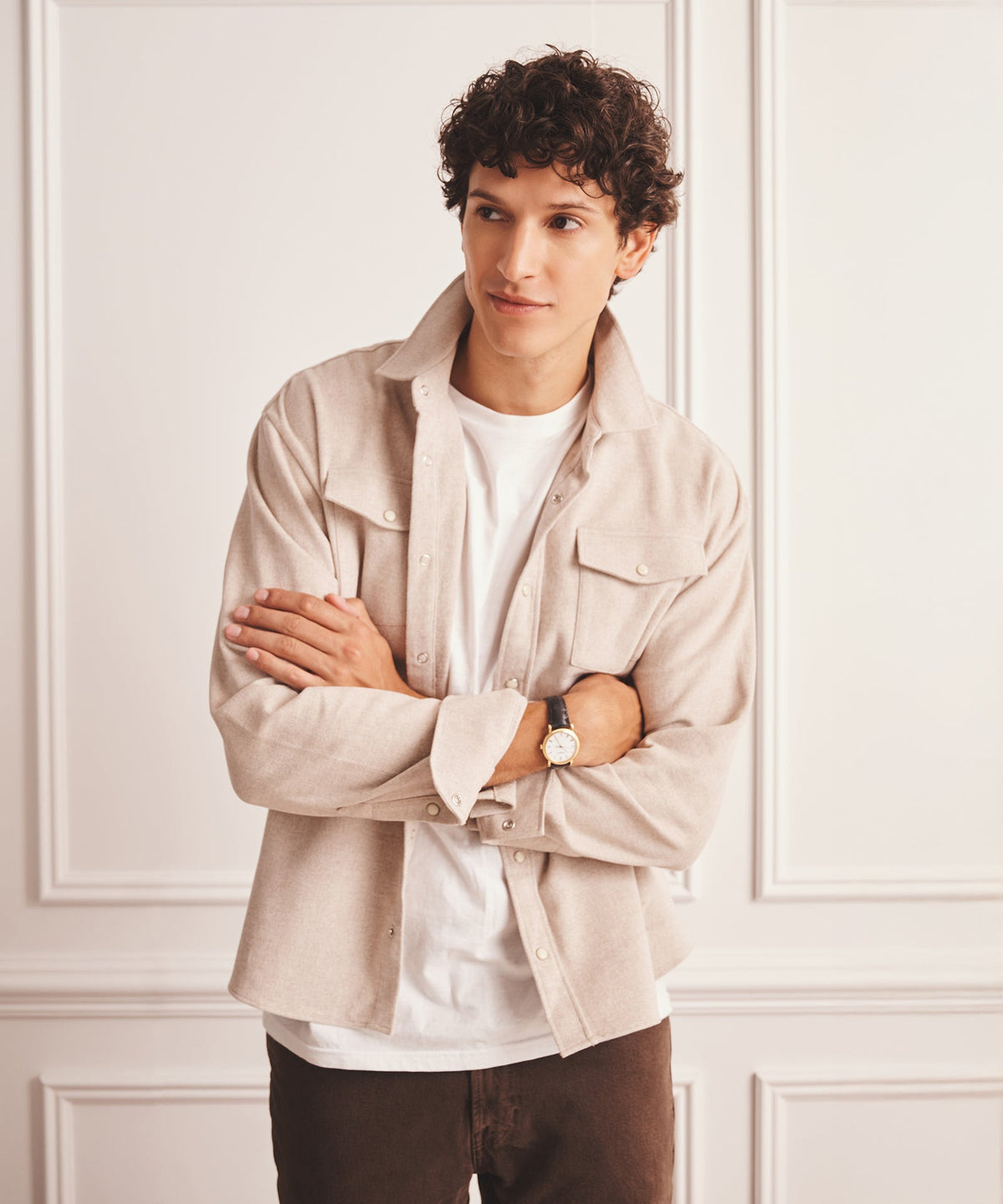 Brushed Cotton Shirt Jacket