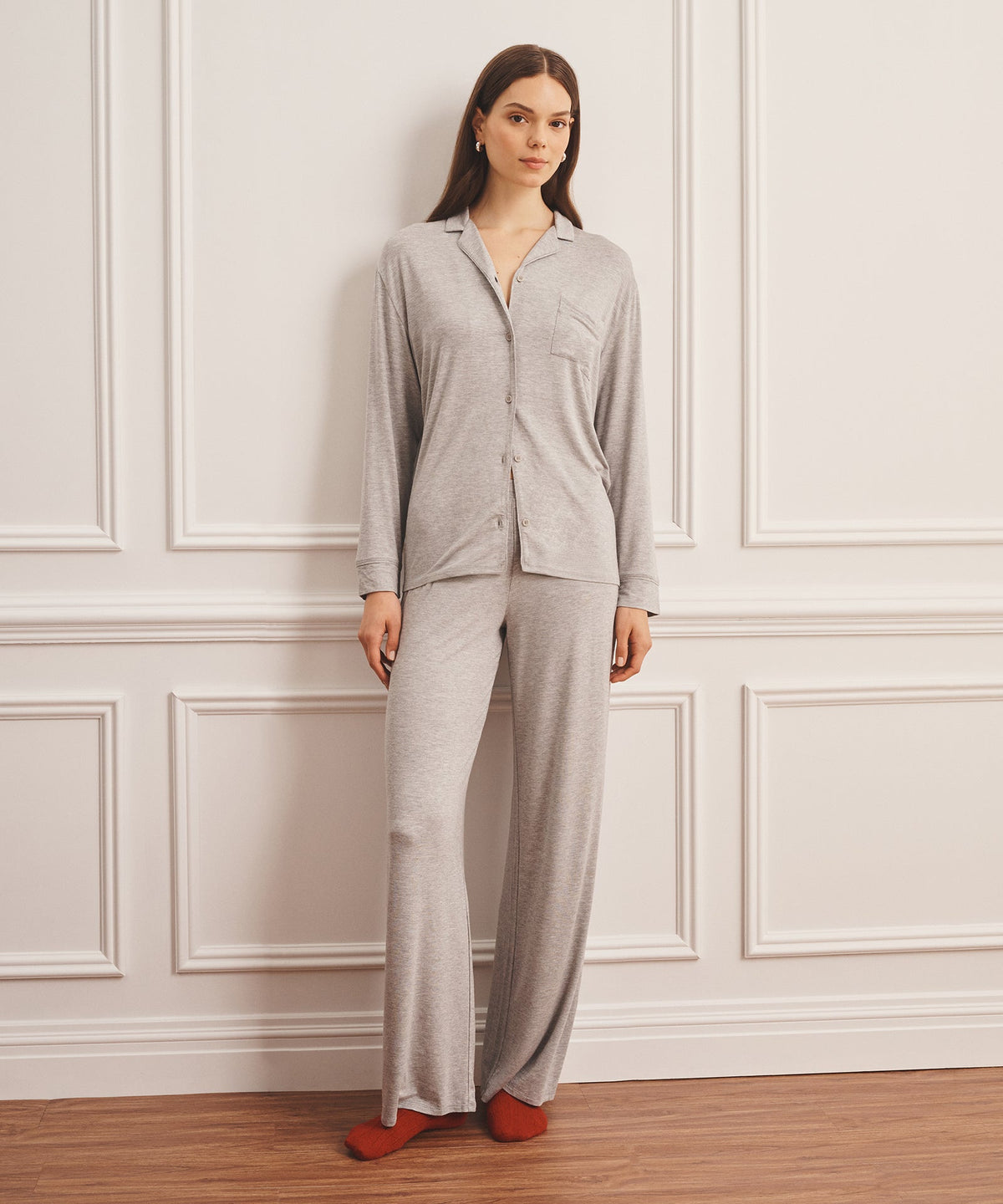 Breathable Button Up Sleep Shirt