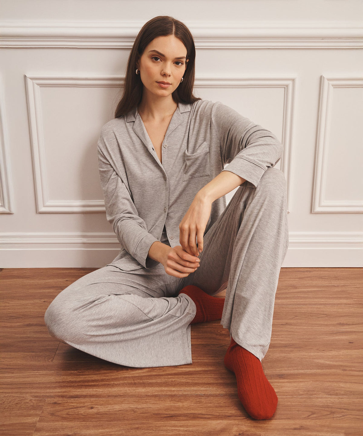 Breathable Button Up Sleep Shirt