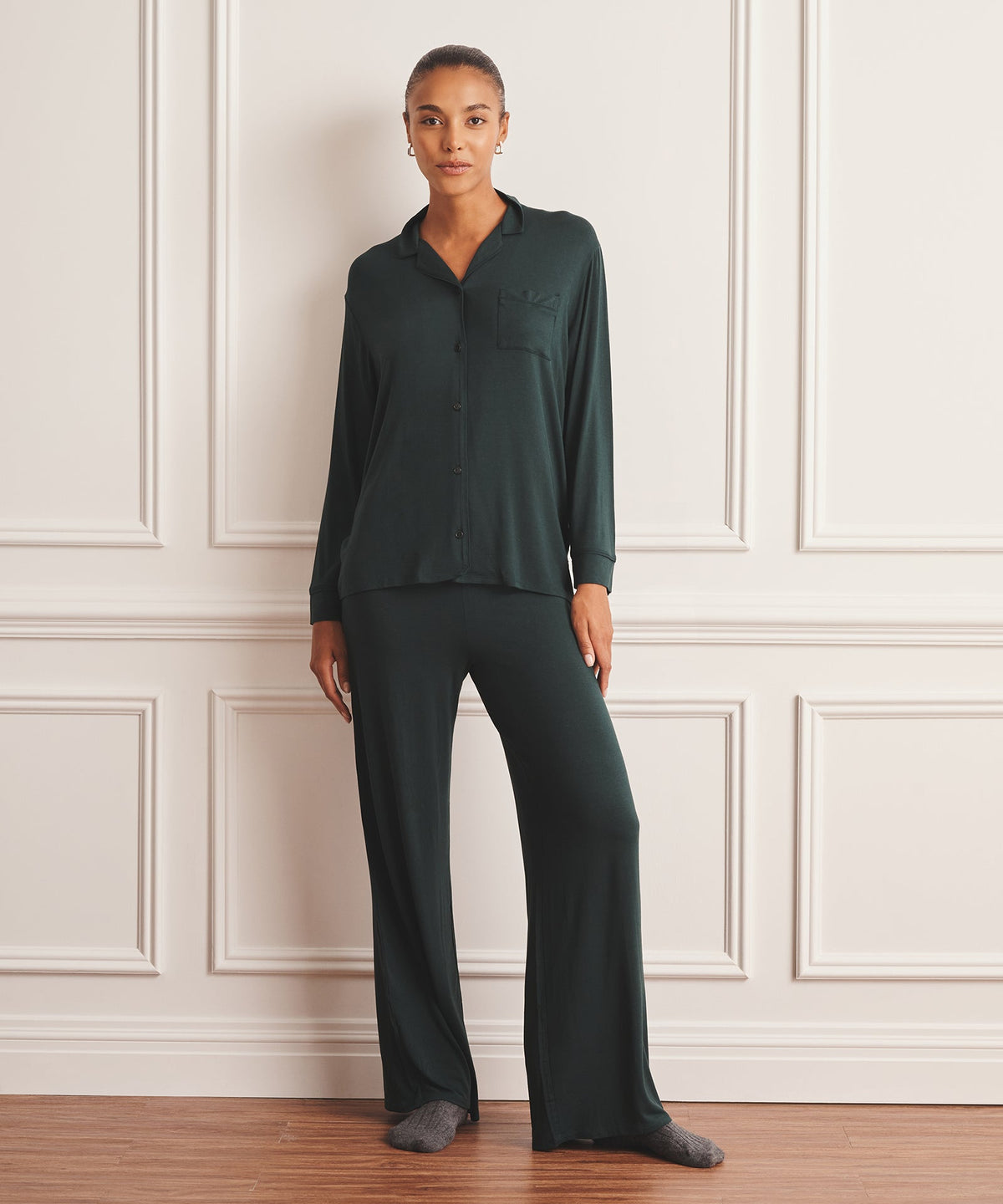 Breathable Button Up Sleep Shirt