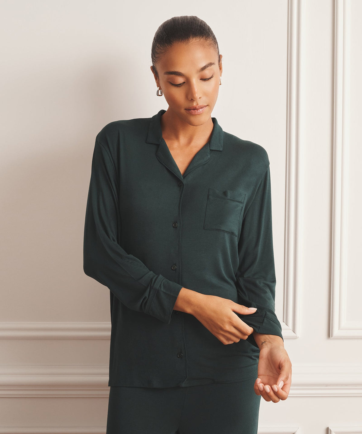 Breathable Button Up Sleep Shirt