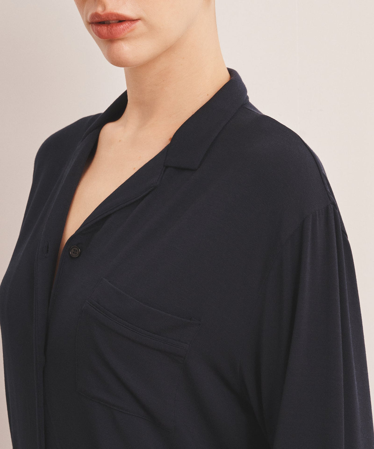 Breathable Button Up Sleep Shirt