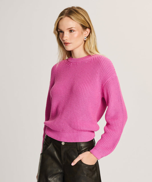 Cotton Fisherman Crewneck Sweater