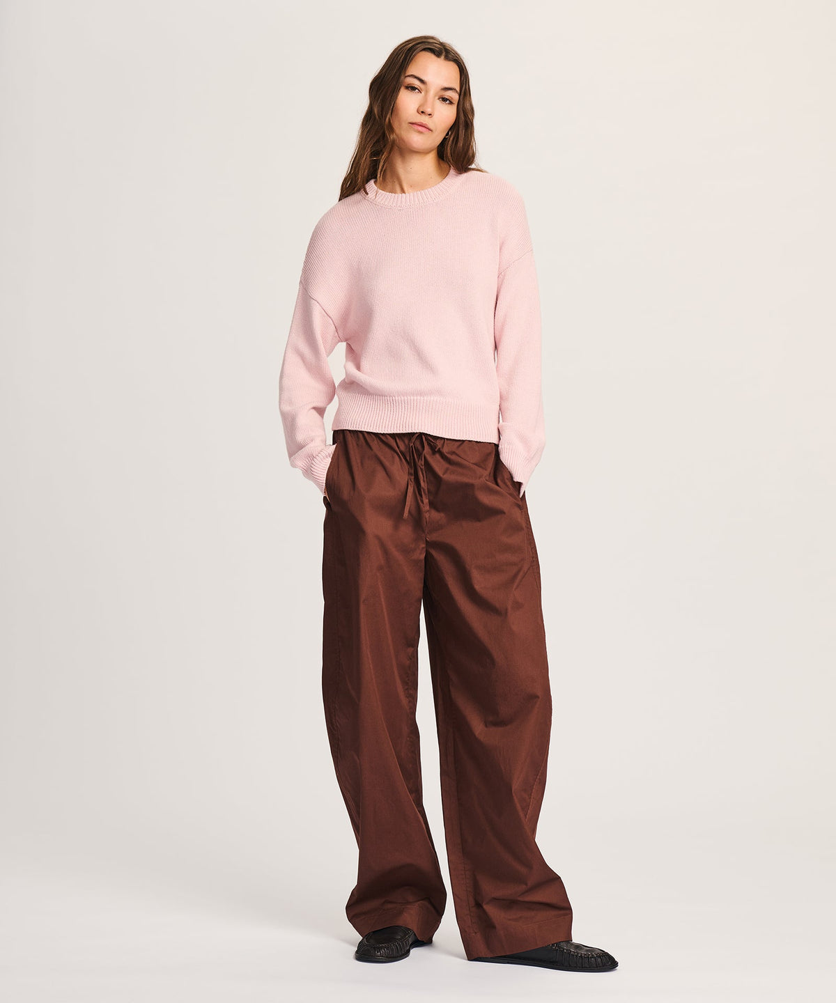 Cotton Relaxed Crewneck Sweater