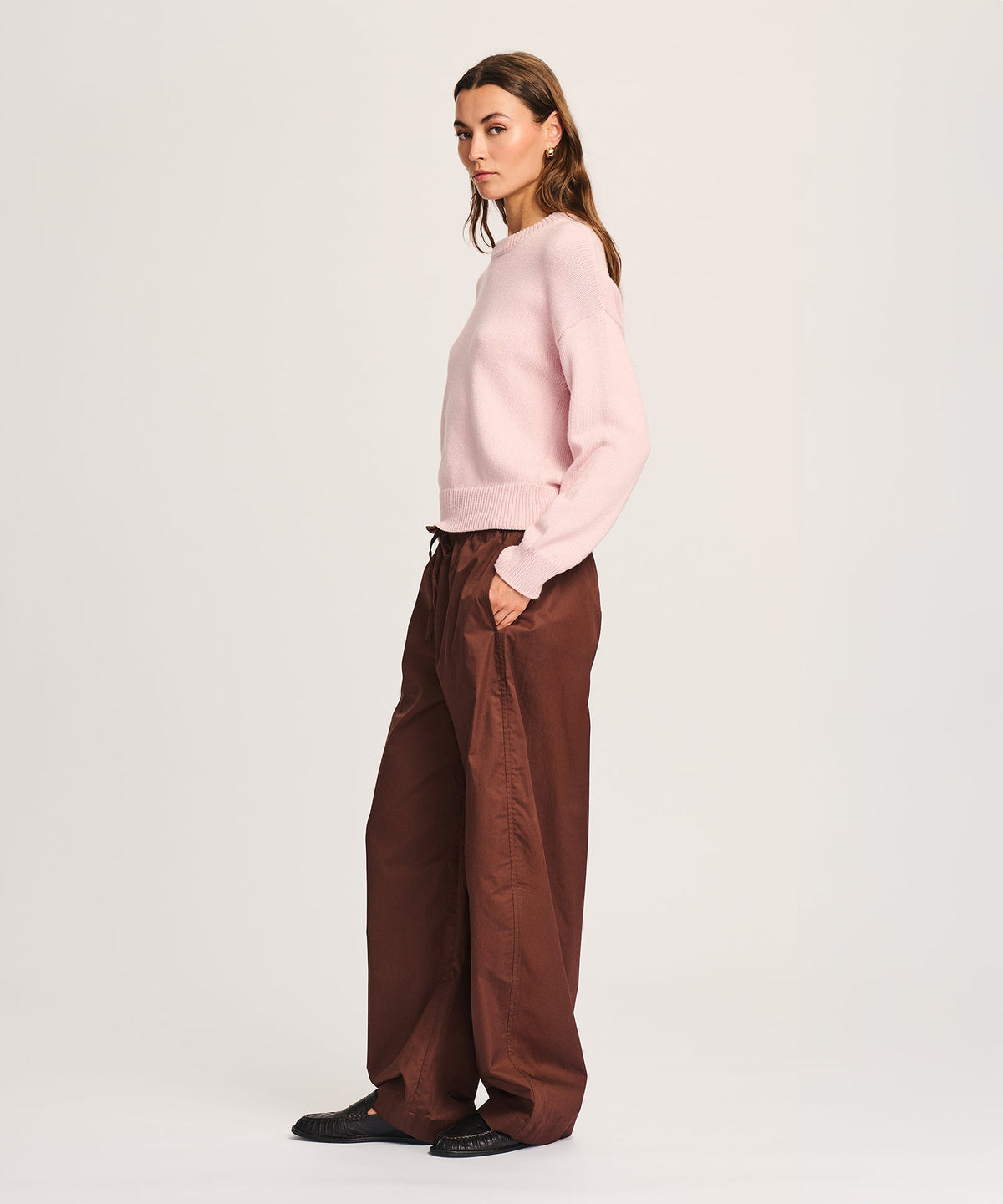 Cotton Relaxed Crewneck Sweater