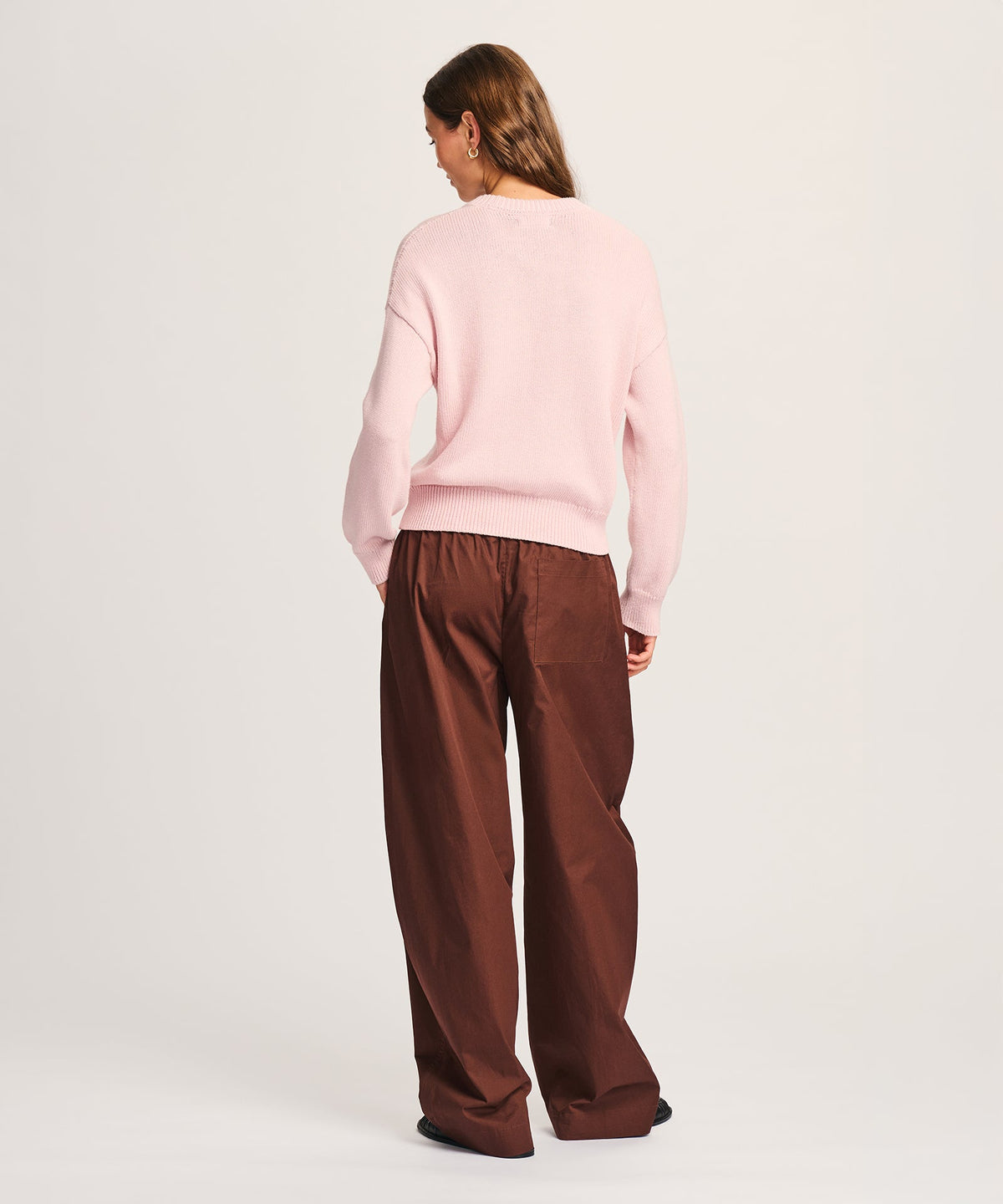 Cotton Relaxed Crewneck Sweater