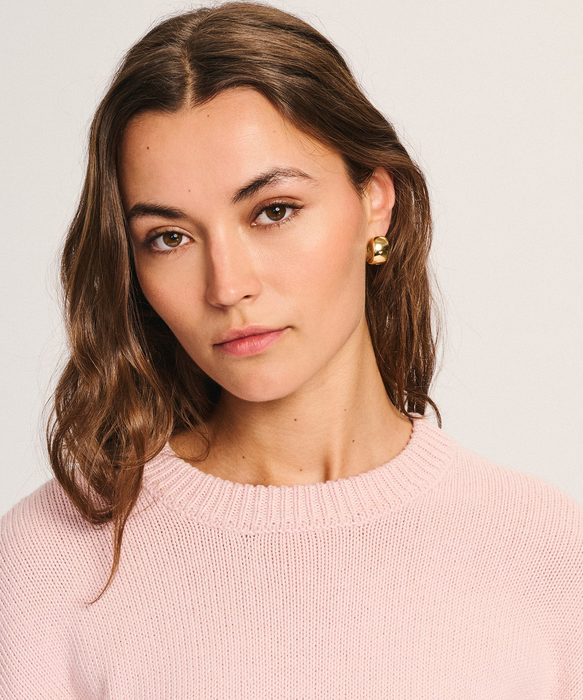 Cotton Relaxed Crewneck Sweater