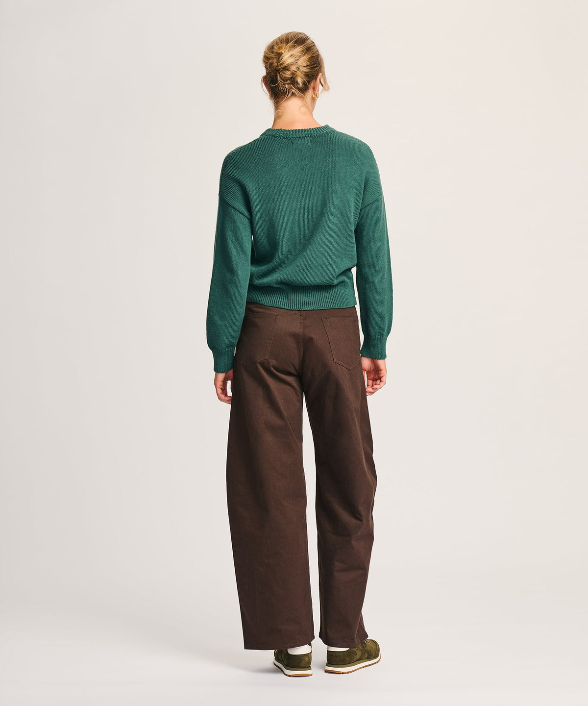 Cotton Relaxed Crewneck Sweater