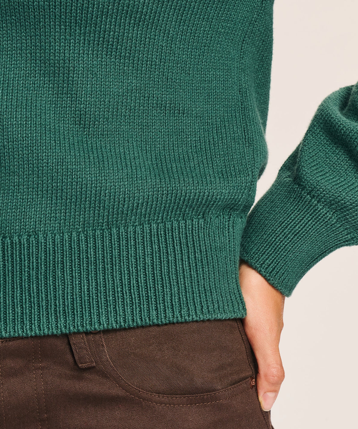Cotton Relaxed Crewneck Sweater
