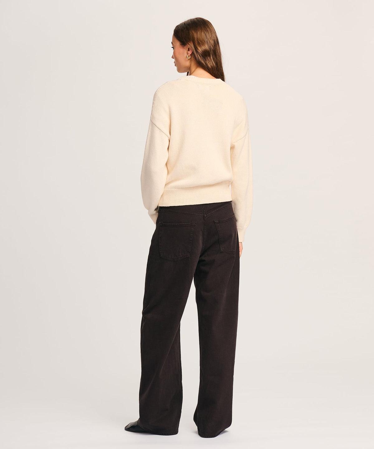 Cotton Relaxed Crewneck Sweater