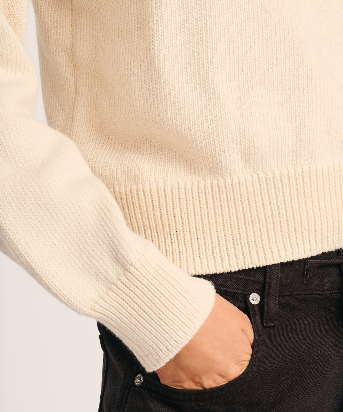 Cotton Relaxed Crewneck Sweater