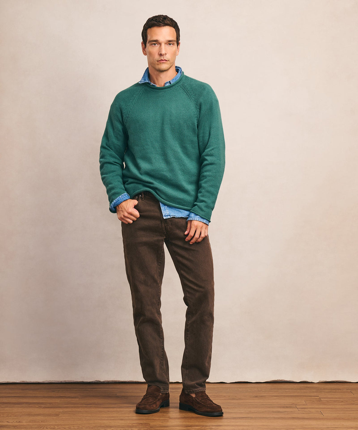 Cotton Relaxed Rollneck Sweater