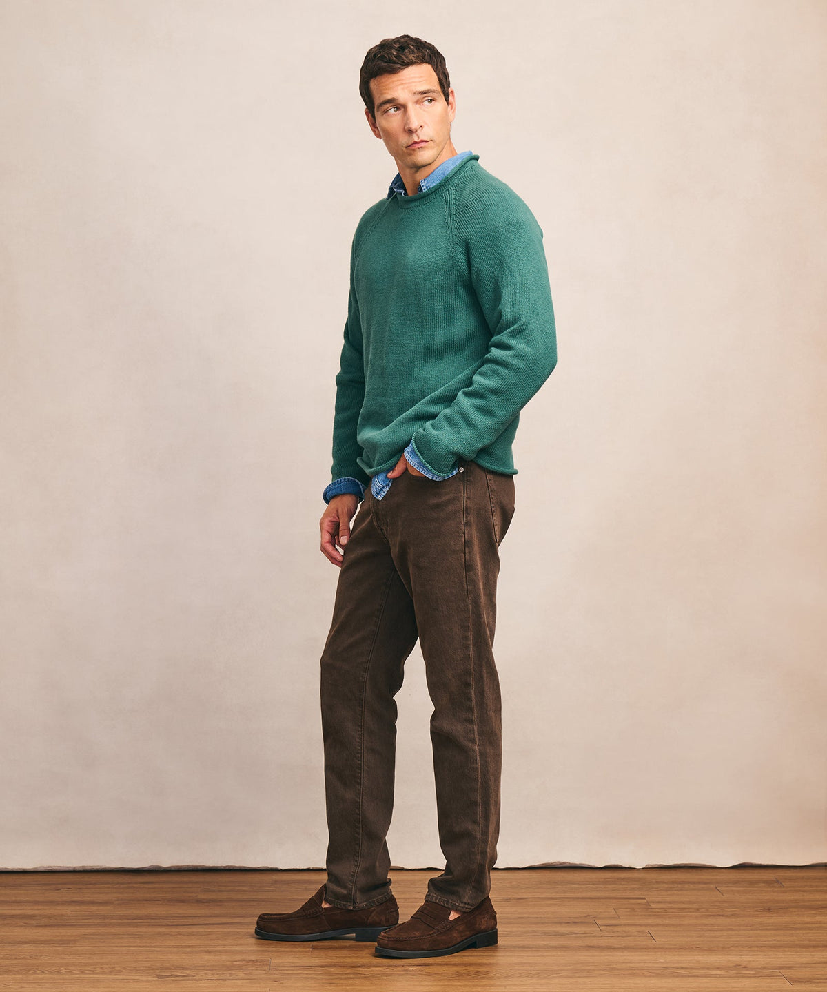 Cotton Relaxed Rollneck Sweater