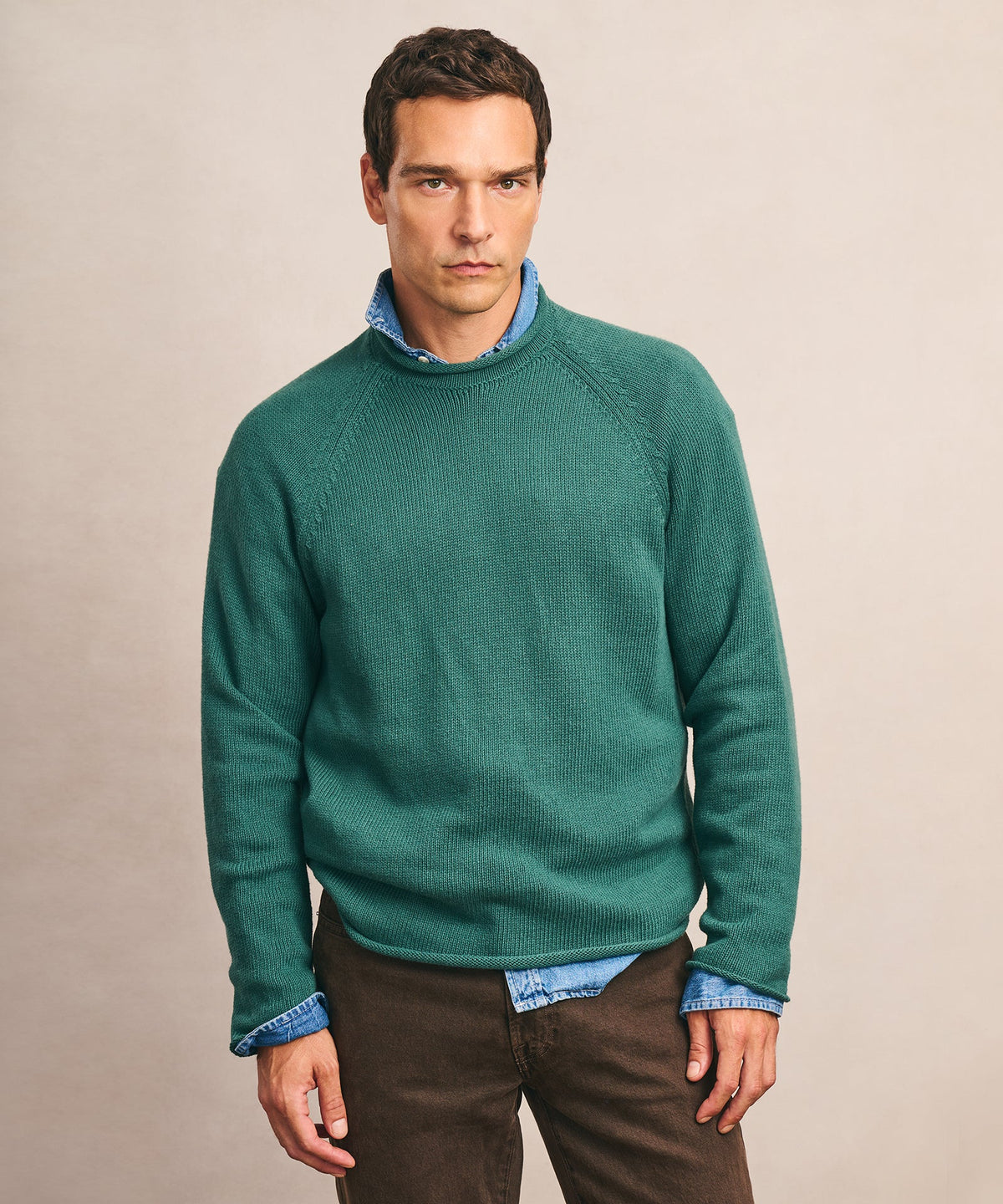 Cotton Relaxed Rollneck Sweater