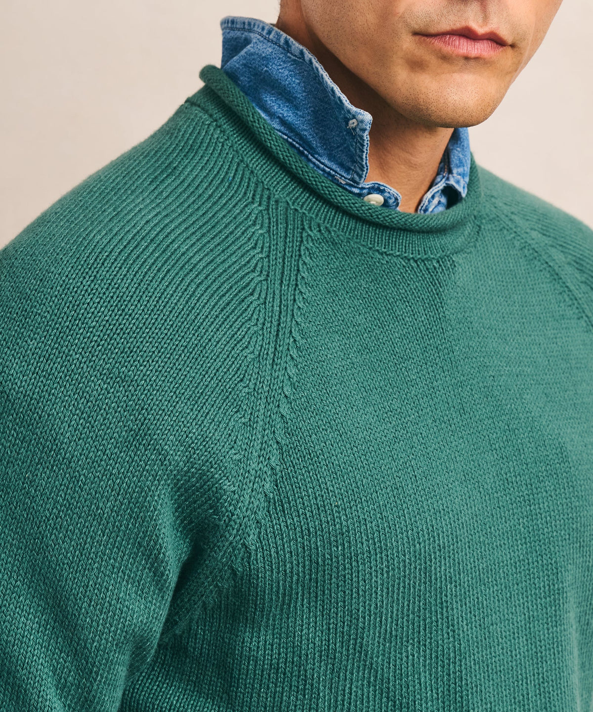 Cotton Relaxed Rollneck Sweater