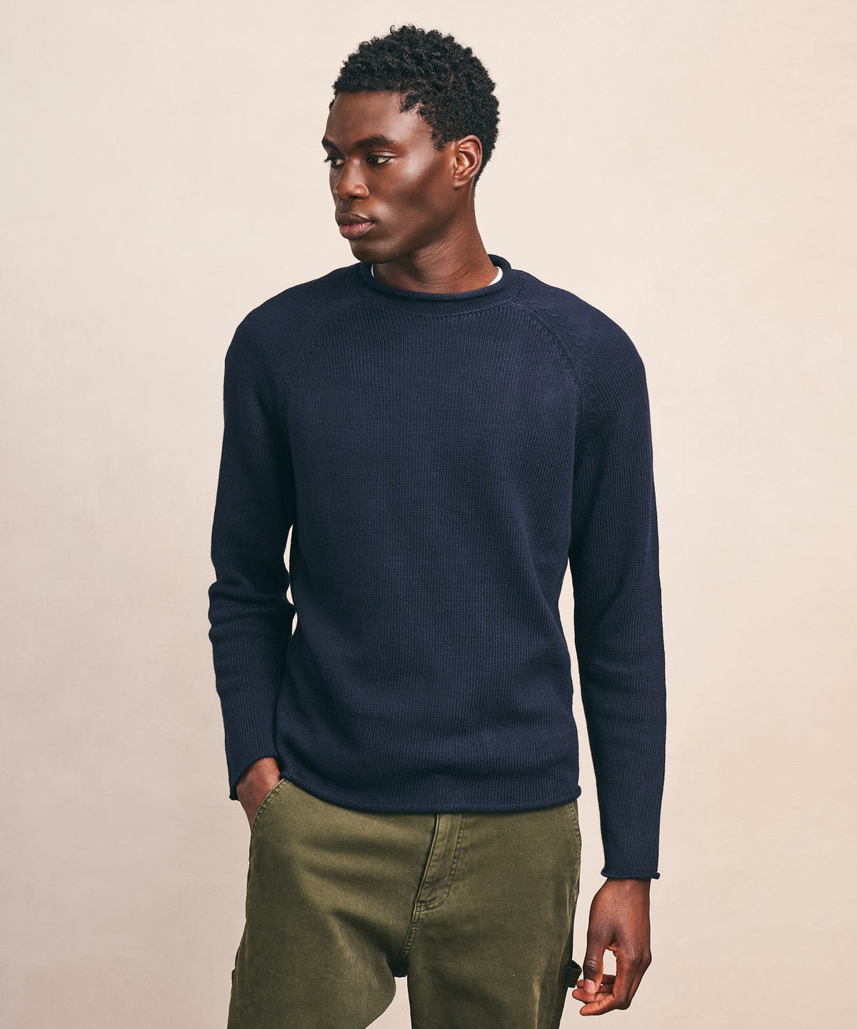 Cotton Relaxed Rollneck Sweater