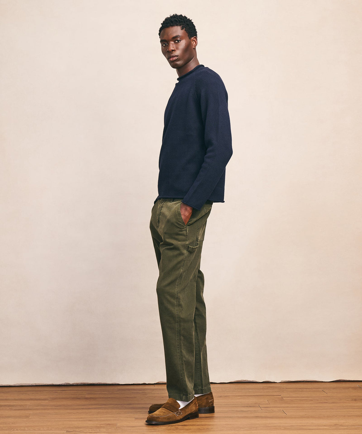 Cotton Relaxed Rollneck Sweater