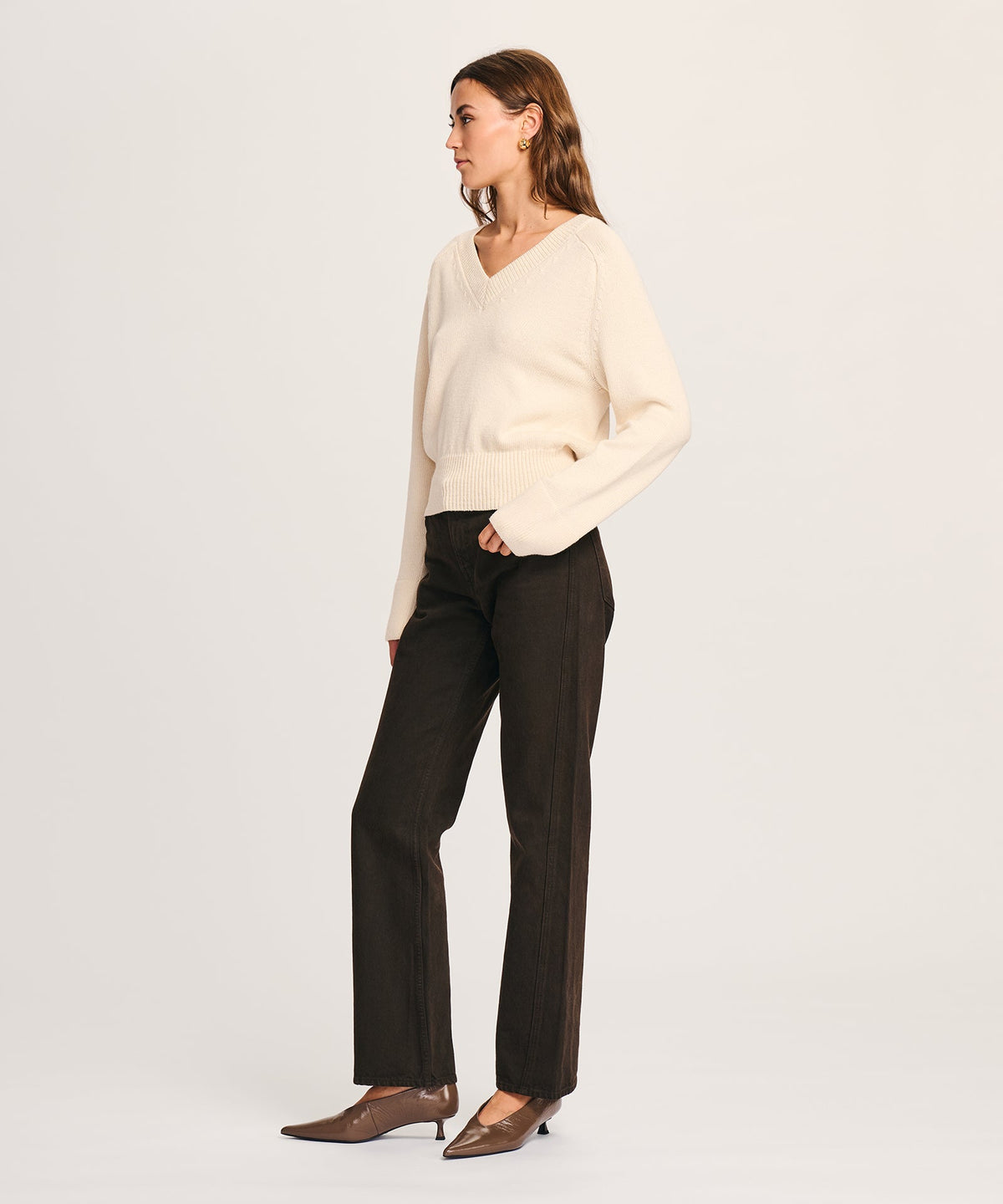 Cotton V-Neck Sweater