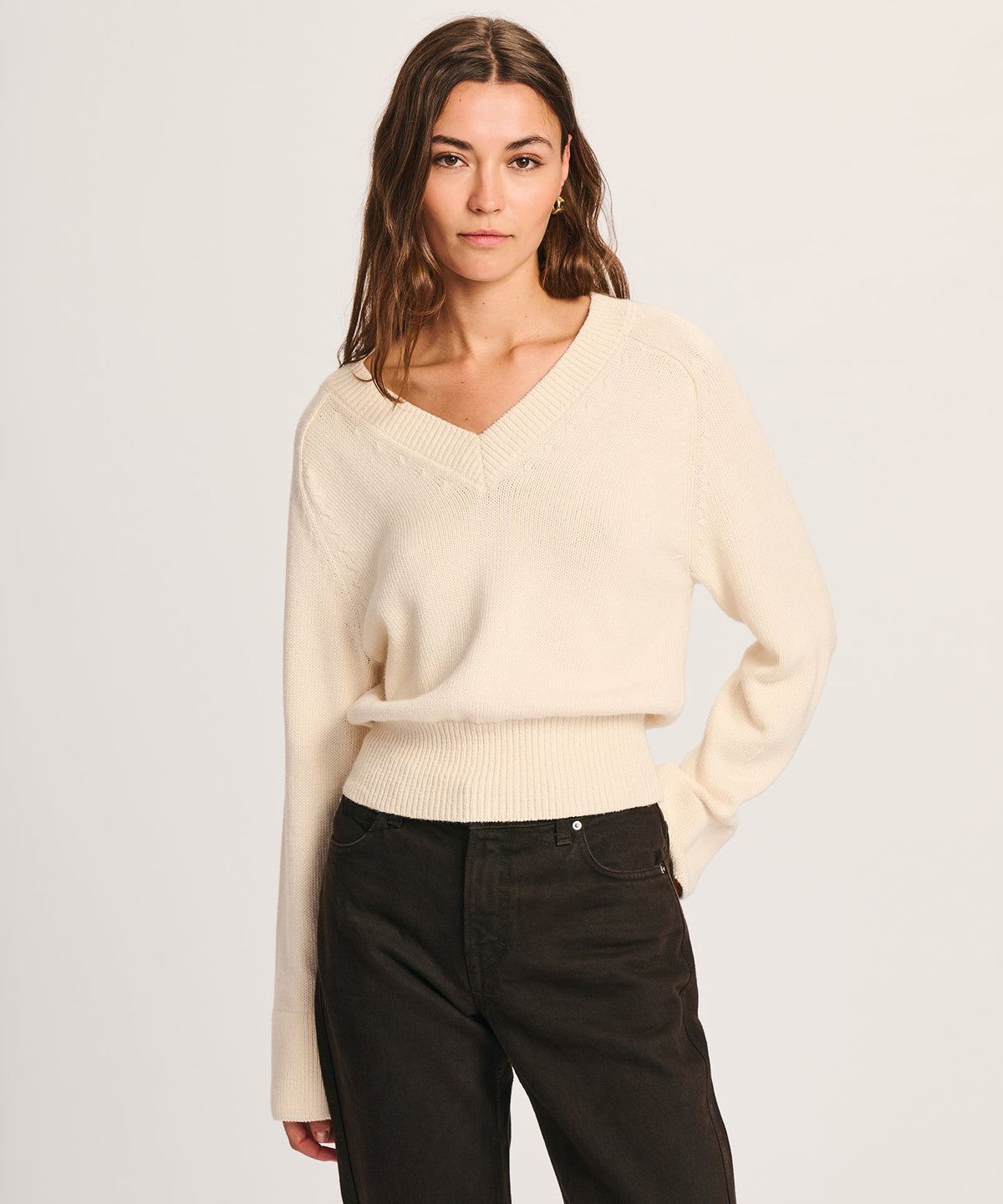 Cotton V-Neck Sweater