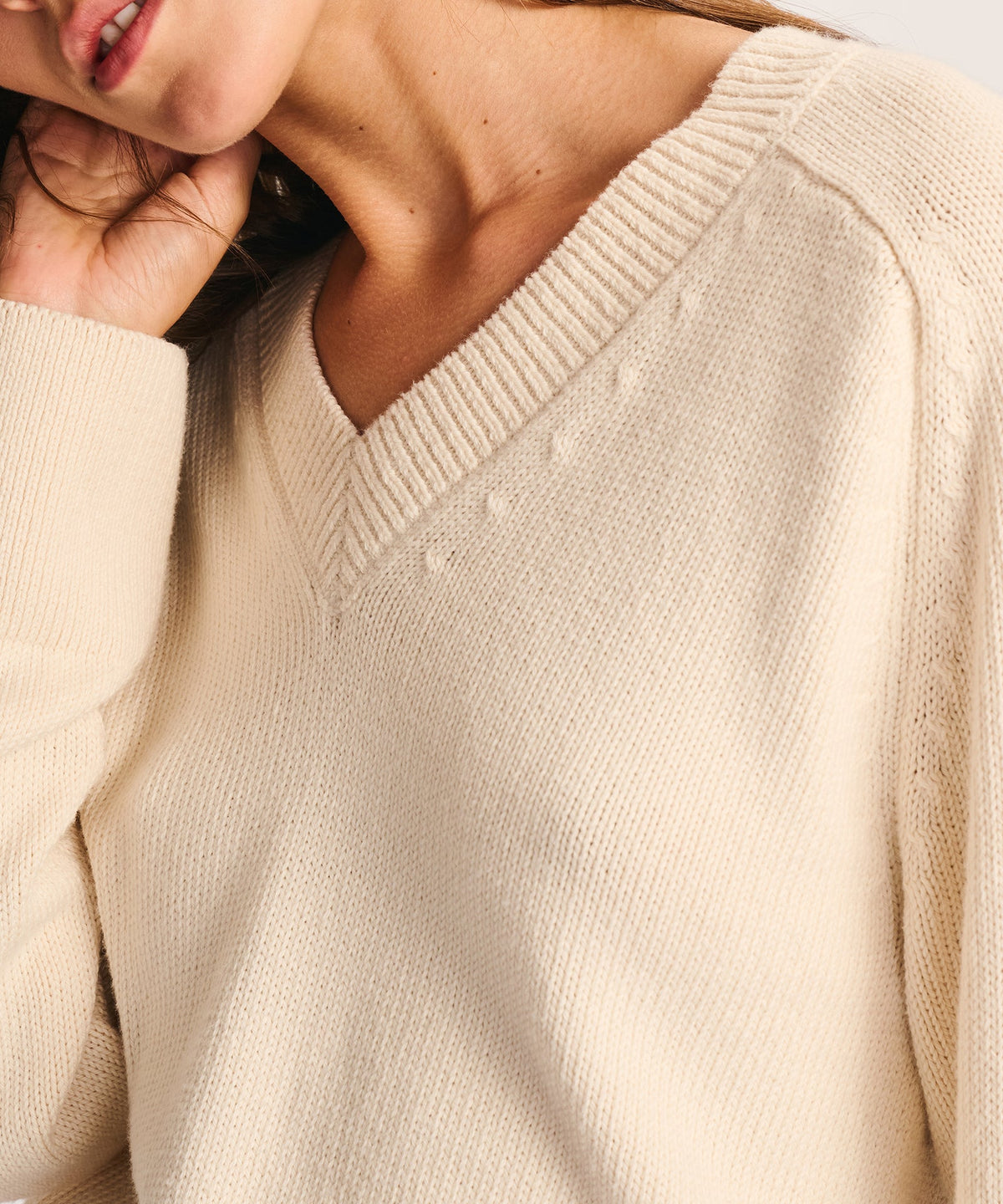 Cotton V-Neck Sweater