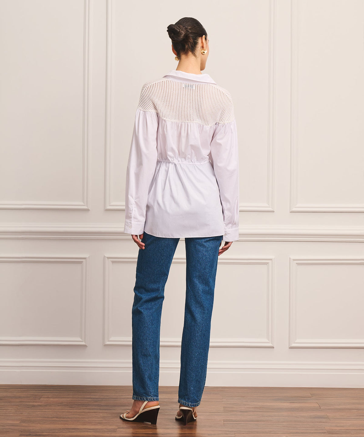 Cotton Cashmere Mixed Media Tunic
