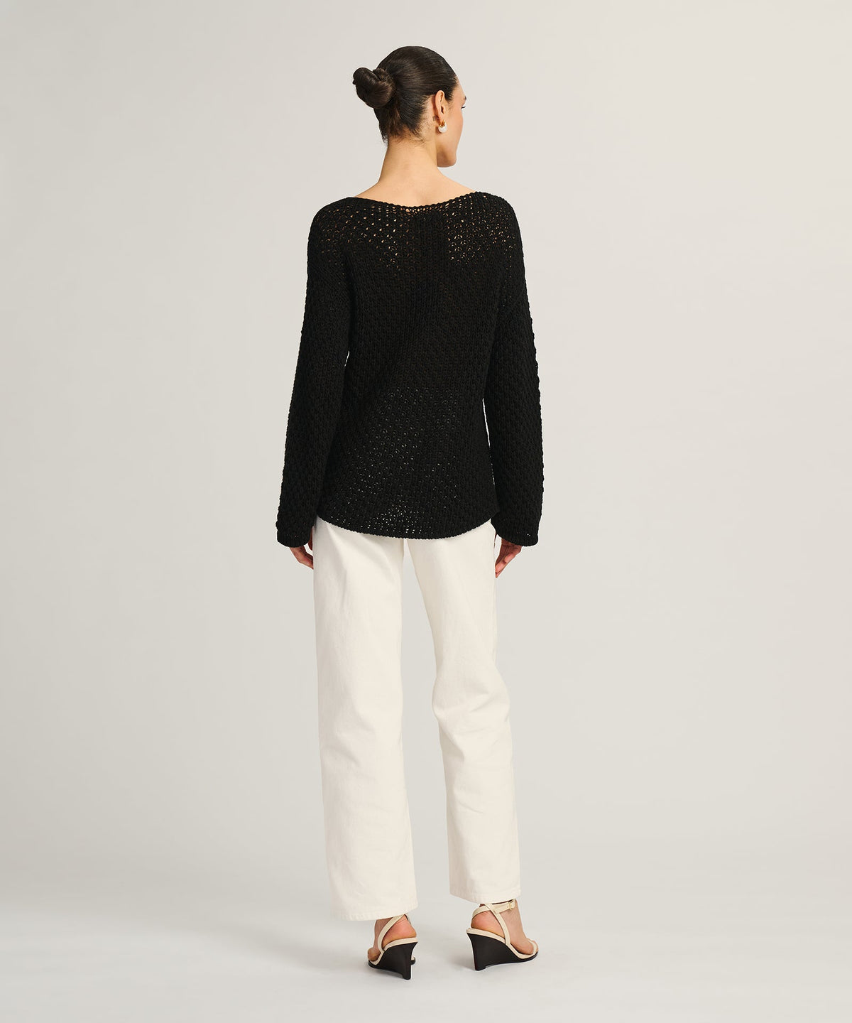 Cotton Open Stitch Boatneck Tunic