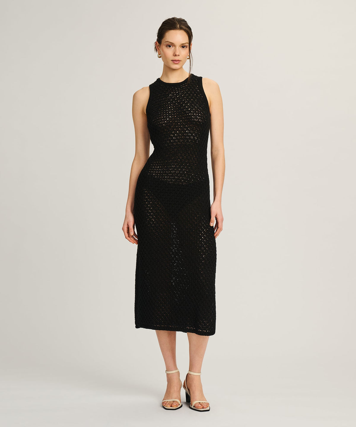 Cotton Open Stitch Tank Dress