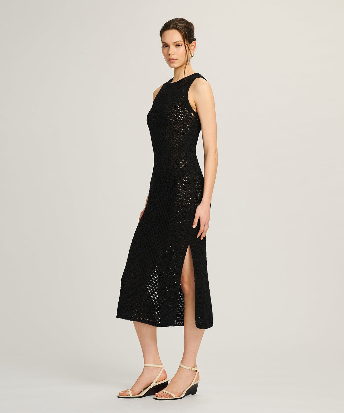 Cotton Open Stitch Tank Dress