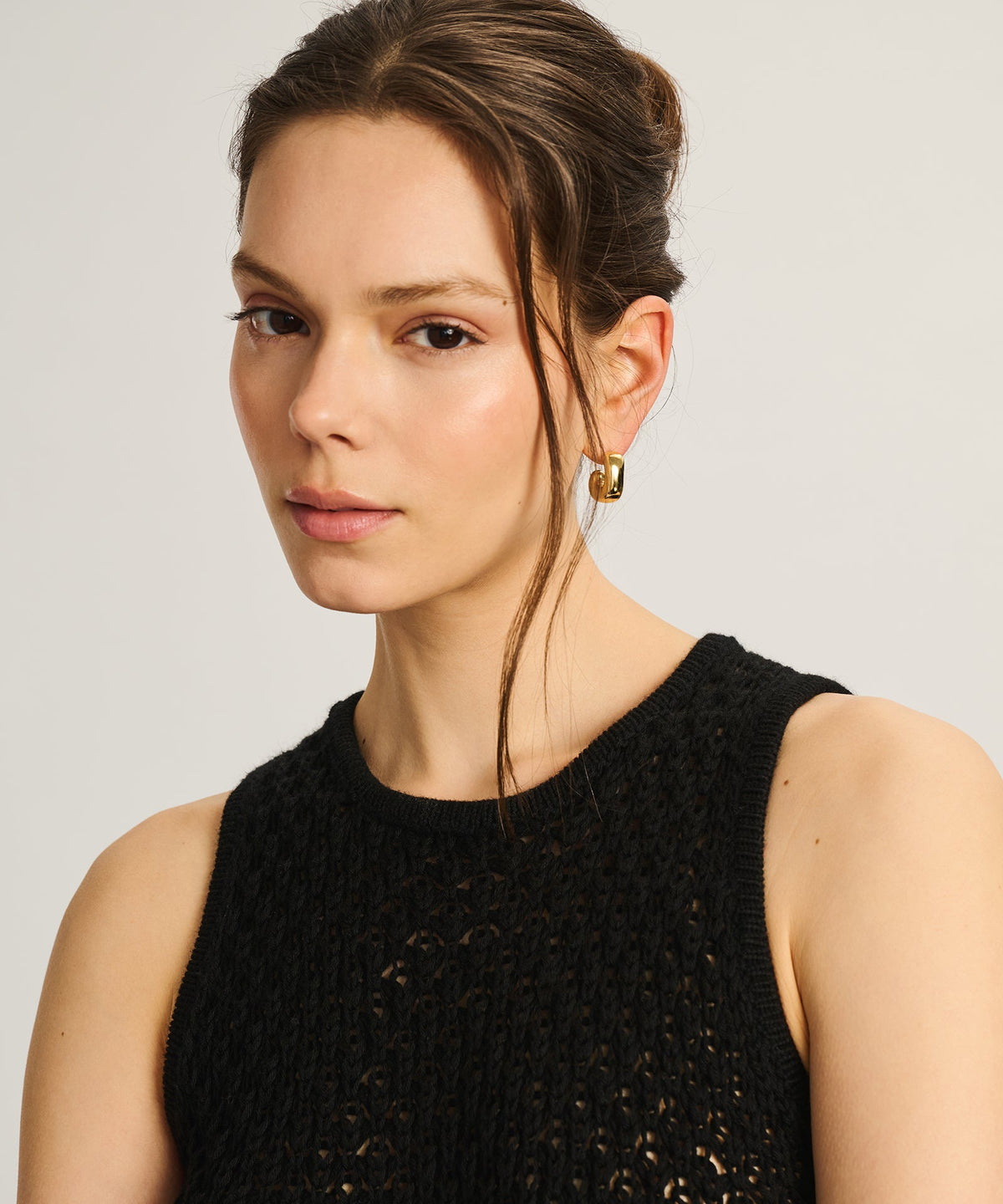 Cotton Open Stitch Tank Dress