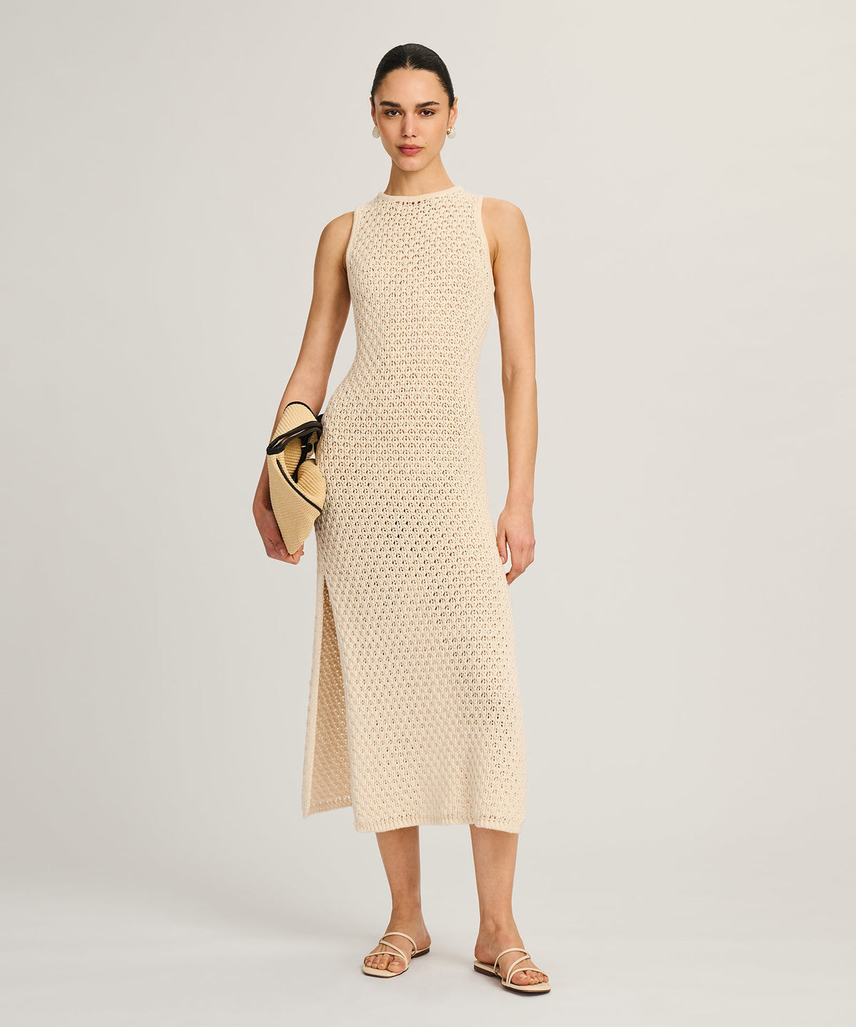 Cotton Open Stitch Tank Dress