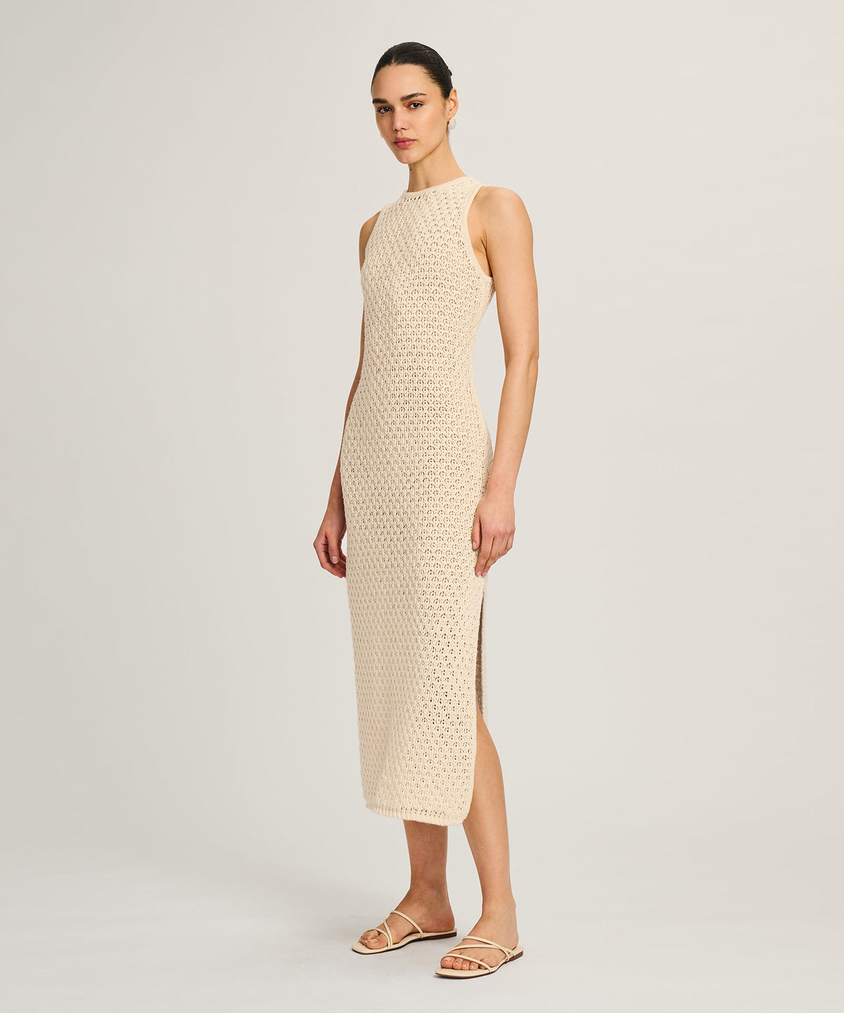 Cotton Open Stitch Tank Dress