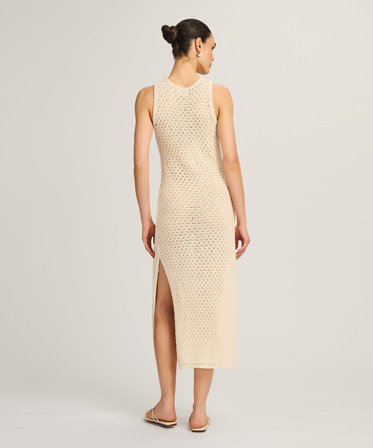 Cotton Open Stitch Tank Dress