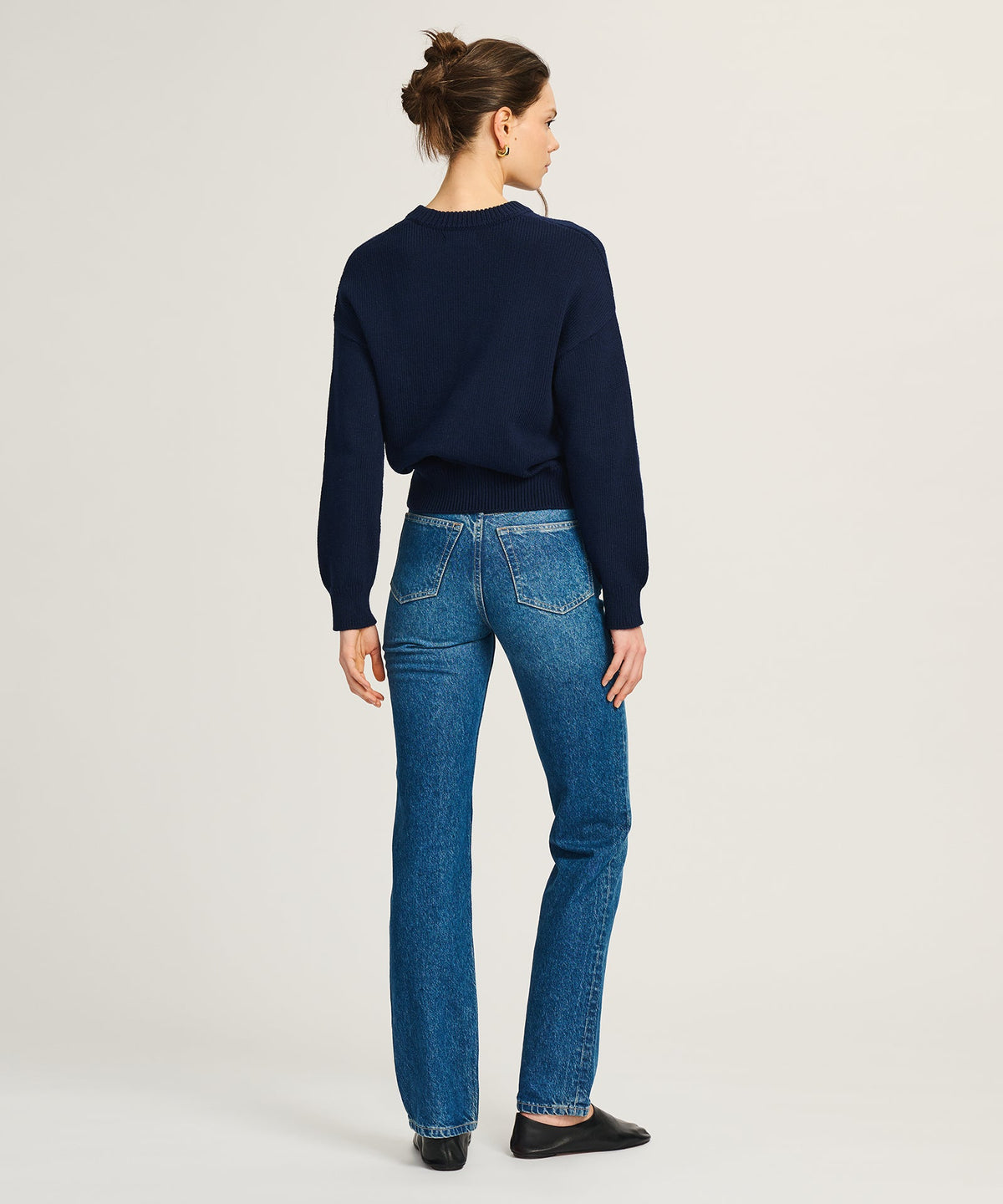 Cotton Relaxed Crewneck Sweater