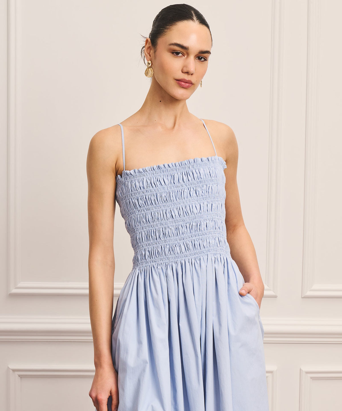 Cotton Smocked Dress