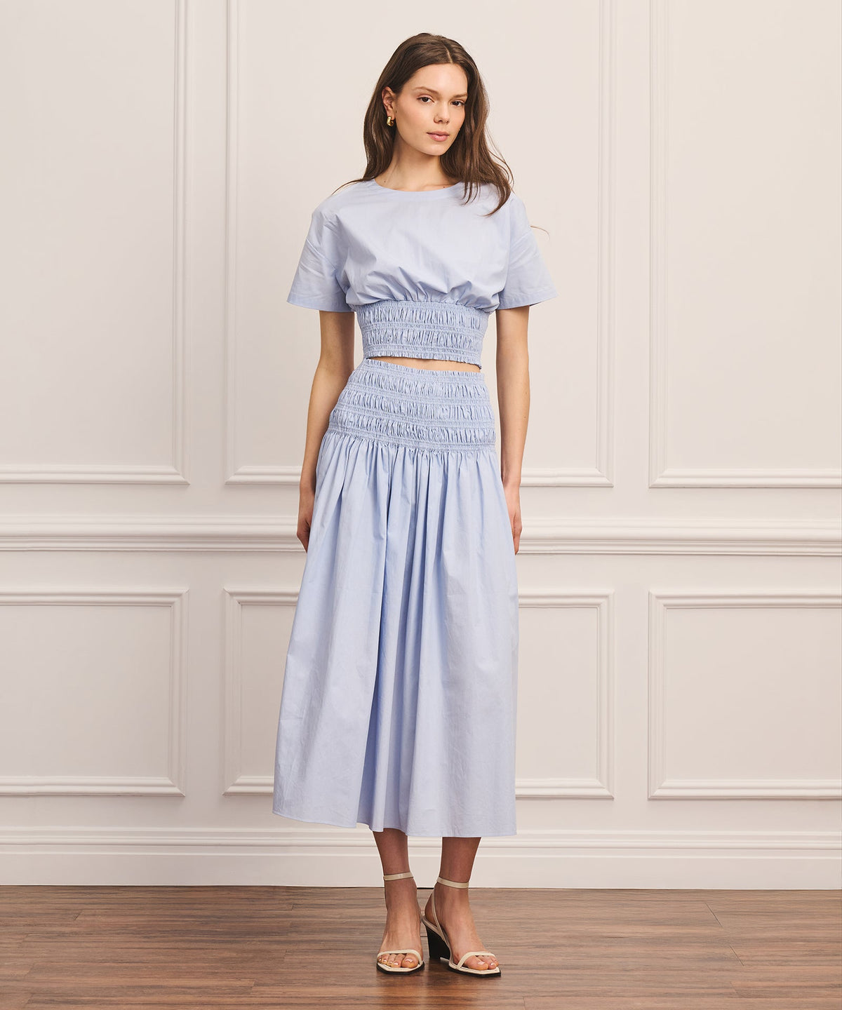 Cotton Smocked Tee