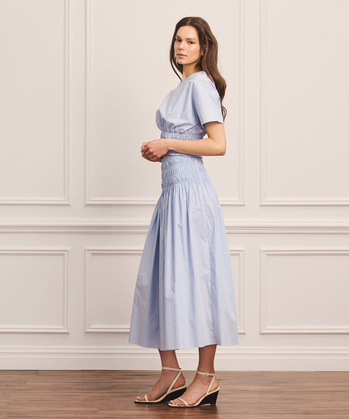 Cotton Smocked Tee
