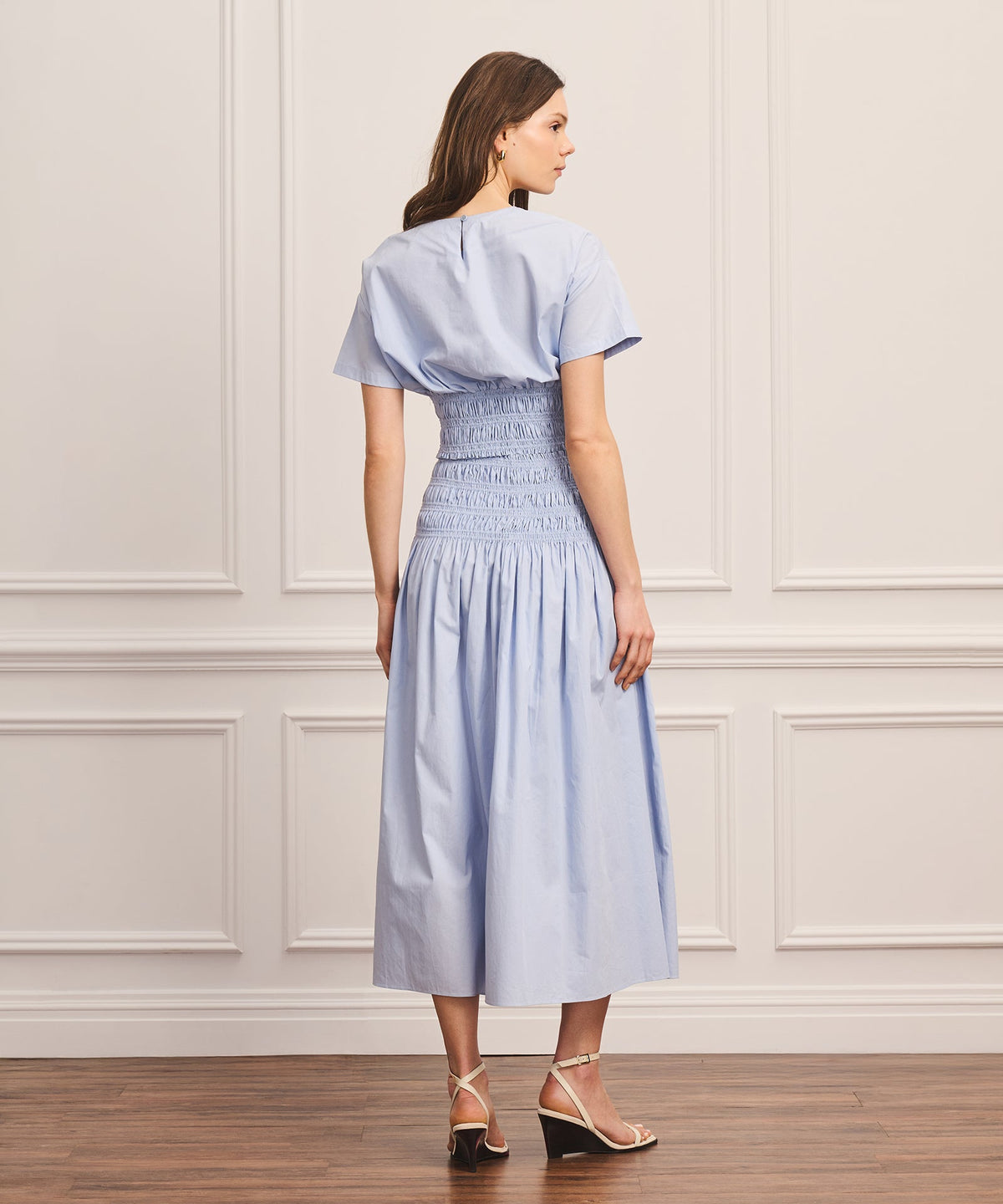 Cotton Smocked Skirt