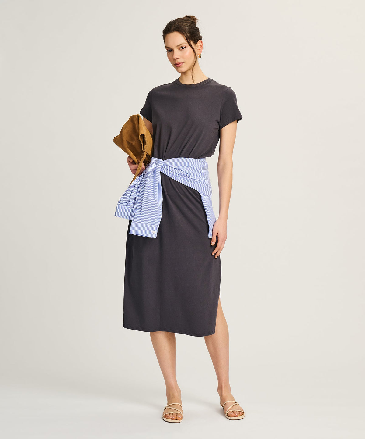 Lightweight Brushed Cotton T-Shirt Dress
