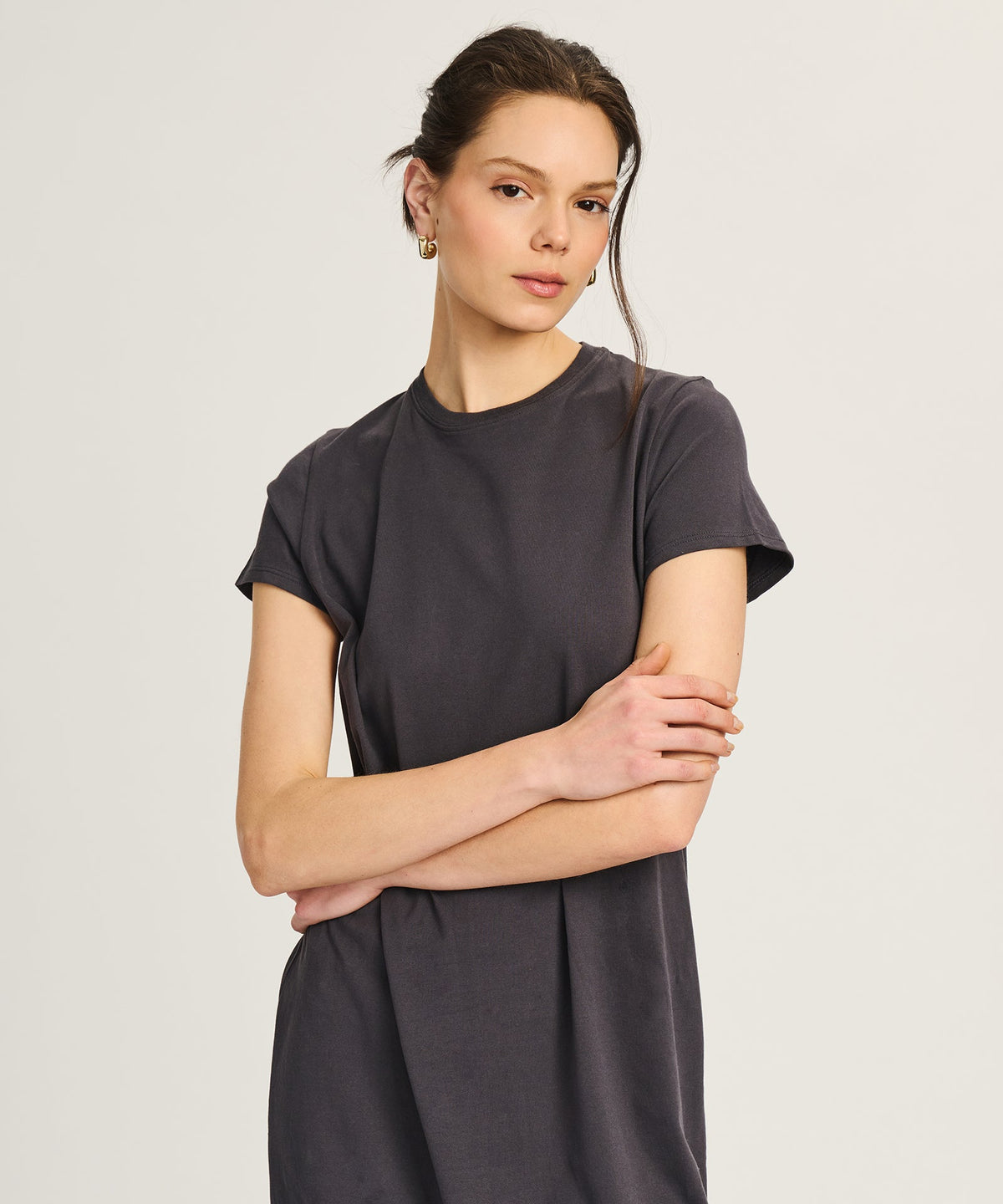 Lightweight Brushed Cotton T-Shirt Dress
